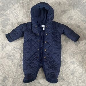 Ralph Lauren Navy Quilted Kids Footie